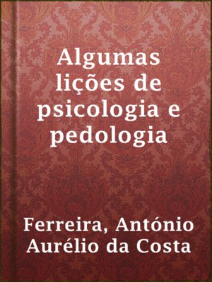 cover image of Algumas lições de psicologia e pedologia
